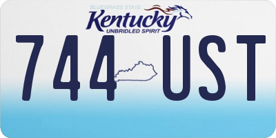 KY license plate 744UST