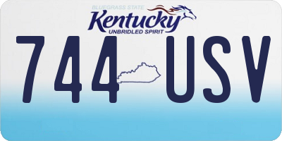 KY license plate 744USV