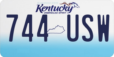 KY license plate 744USW