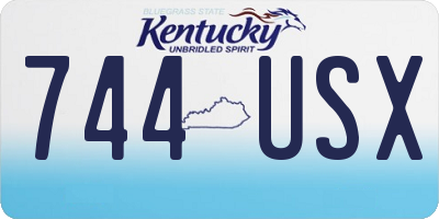 KY license plate 744USX
