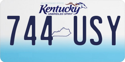 KY license plate 744USY