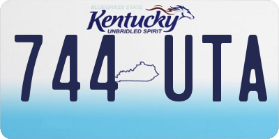 KY license plate 744UTA