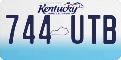 KY license plate 744UTB