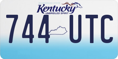 KY license plate 744UTC
