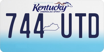 KY license plate 744UTD