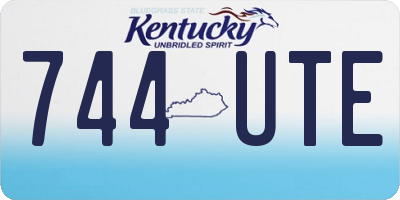 KY license plate 744UTE