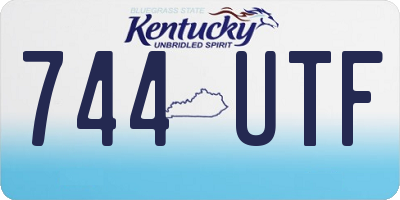 KY license plate 744UTF