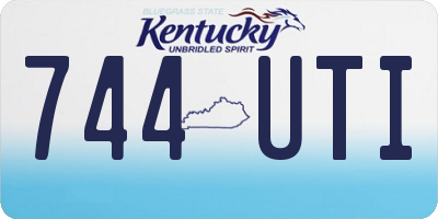 KY license plate 744UTI