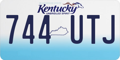 KY license plate 744UTJ