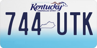 KY license plate 744UTK