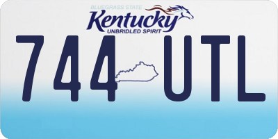 KY license plate 744UTL