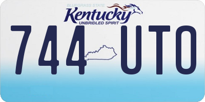 KY license plate 744UTO