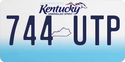 KY license plate 744UTP