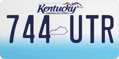 KY license plate 744UTR