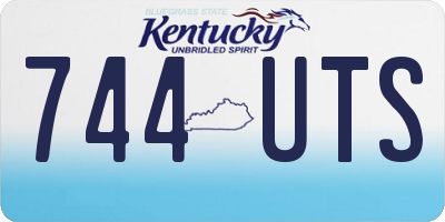 KY license plate 744UTS