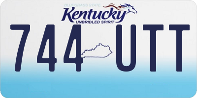 KY license plate 744UTT