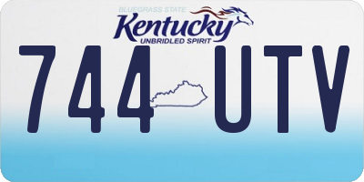 KY license plate 744UTV