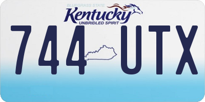 KY license plate 744UTX