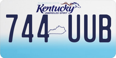 KY license plate 744UUB