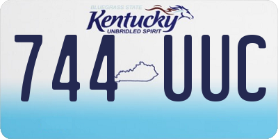 KY license plate 744UUC