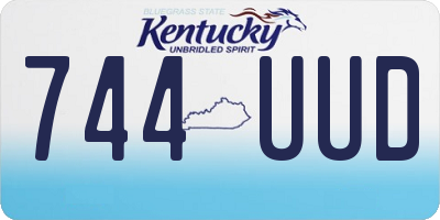 KY license plate 744UUD