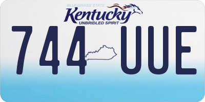 KY license plate 744UUE