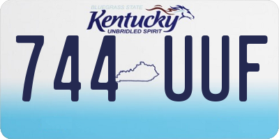 KY license plate 744UUF