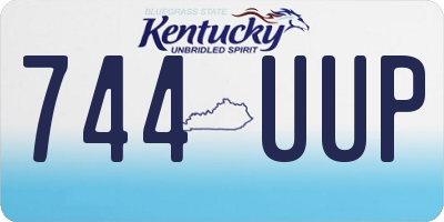 KY license plate 744UUP