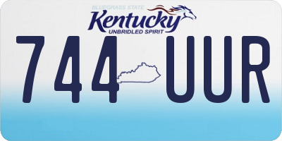 KY license plate 744UUR
