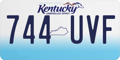 KY license plate 744UVF