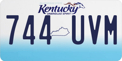 KY license plate 744UVM