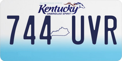 KY license plate 744UVR