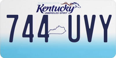 KY license plate 744UVY