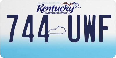 KY license plate 744UWF