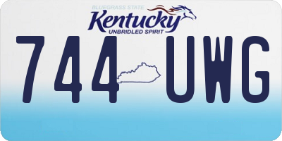 KY license plate 744UWG