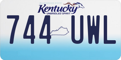 KY license plate 744UWL