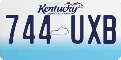 KY license plate 744UXB