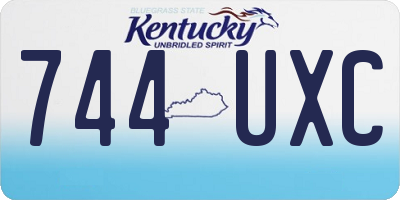 KY license plate 744UXC