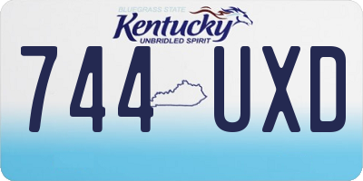 KY license plate 744UXD