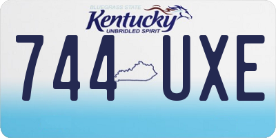 KY license plate 744UXE