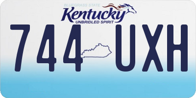 KY license plate 744UXH