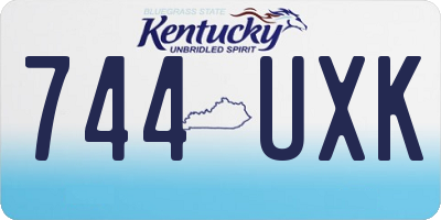 KY license plate 744UXK