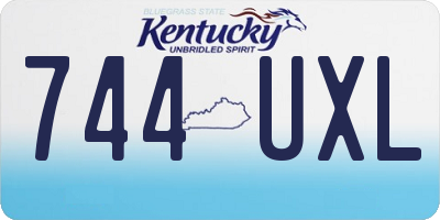 KY license plate 744UXL