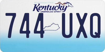 KY license plate 744UXQ