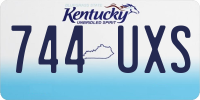 KY license plate 744UXS