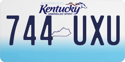KY license plate 744UXU