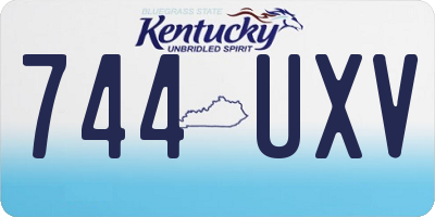 KY license plate 744UXV