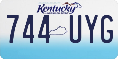 KY license plate 744UYG