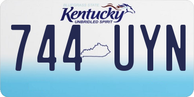 KY license plate 744UYN