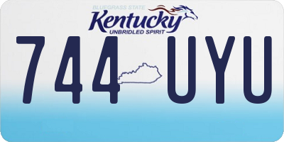 KY license plate 744UYU